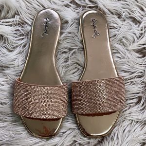 Women's Open Toe Rhinestone Embellished Sandals